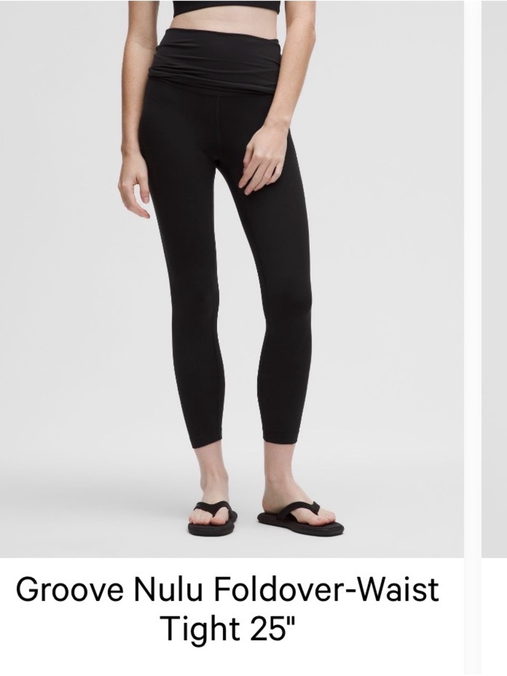 lululemon Groove Nulu Foldover-Waist Tight 25" - Black